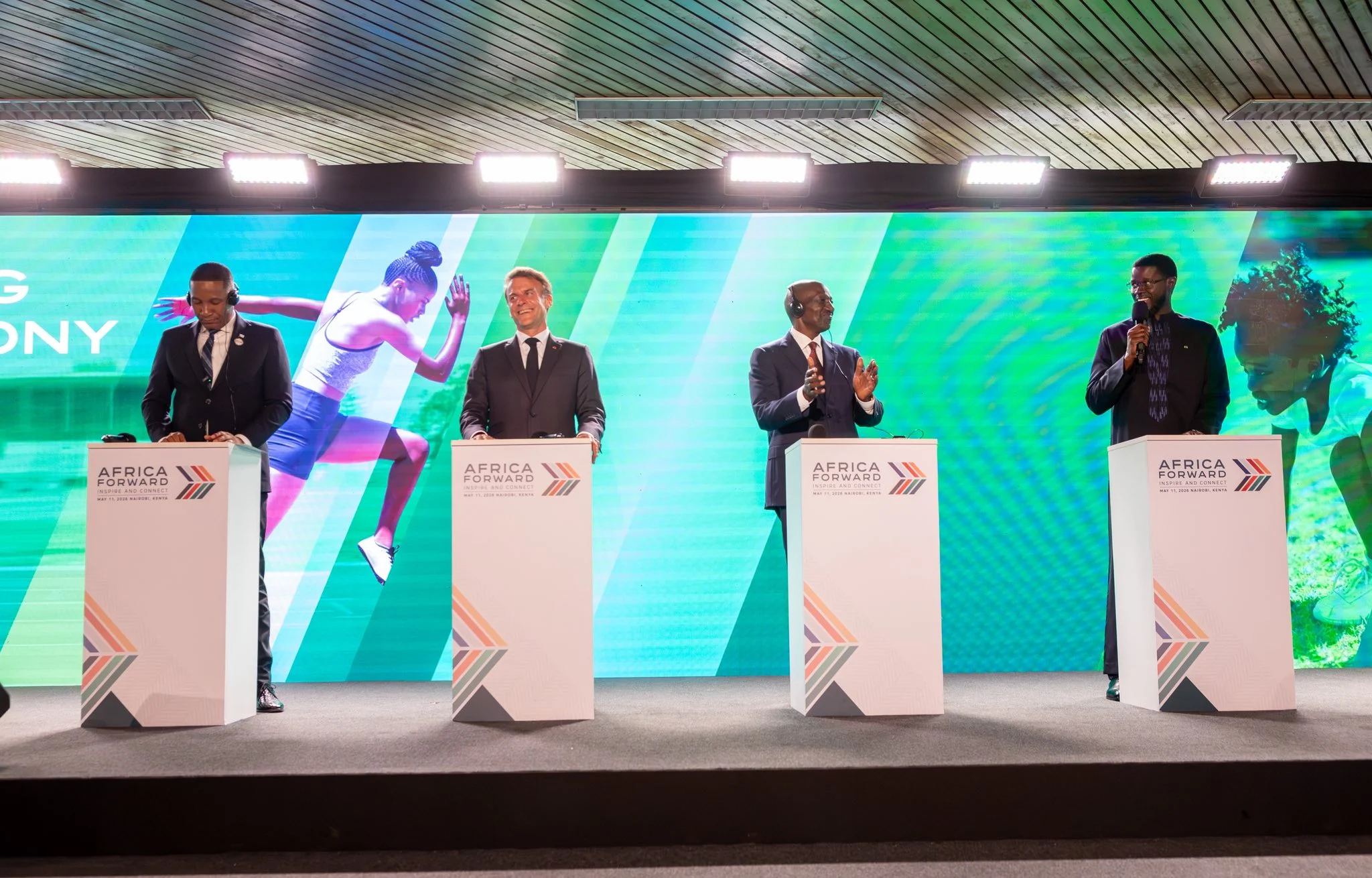 Bassirou Diomaye Faye lors d'une prise de parole au Sommet Africa Forward