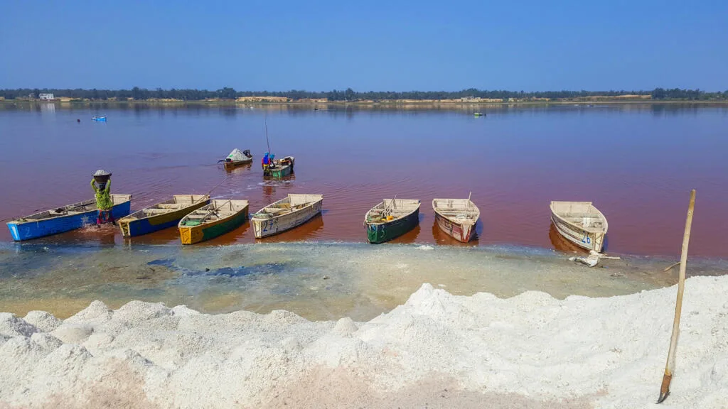 manifestants lors d’une mobilisation contre un projet immobilier au Lac rose au Sénégal