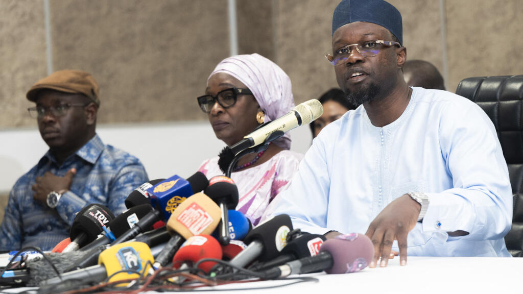 Le président du Pastef et ex-Premier ministre sénégalais, Ousmane Sonko, le 2 juin 2026, à Dakar.