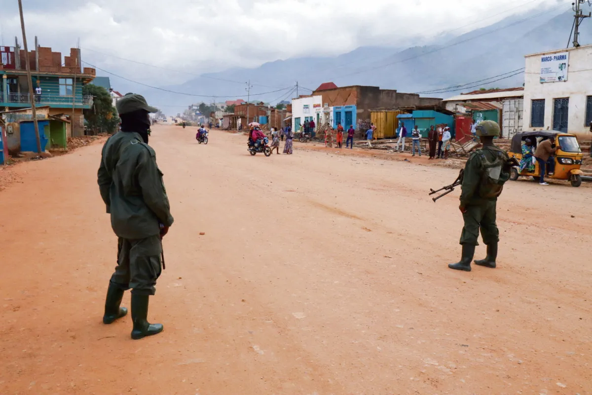 Carte des zones de conflit dans le Kivu, République démocratique du Congo