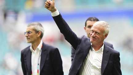 Didier Deschamps, sélectionneur des Bleus, lors de la petite finale de la Coupe du monde 2026 entre la France et l'Angleterre.