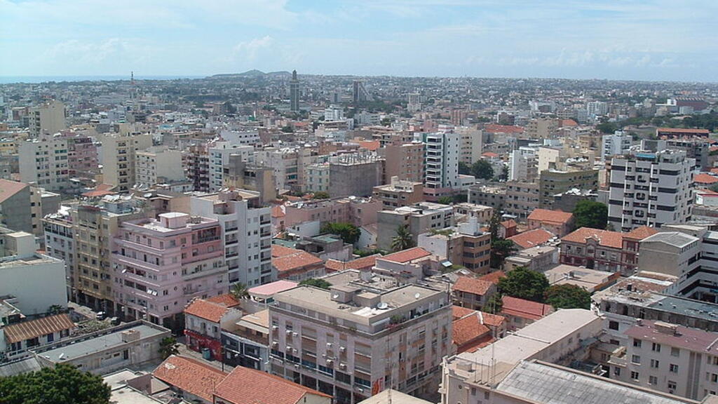 Panorama du quartier du Plateau, centre-ville de Dakar au Sénégal.