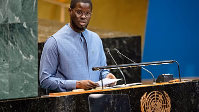 Bassirou Diomaye Faye lors d'un discours officiel