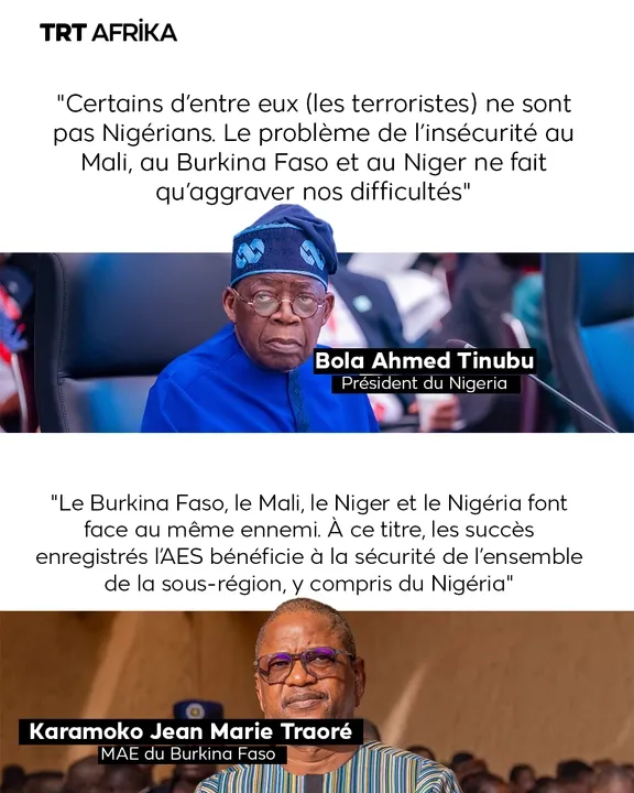L’AES regrette les propos du président nigérian sur la situation sécuritaire dans son espace
